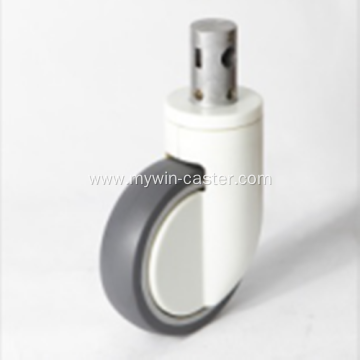 5 Inch Solid Stem Swivel PU Material Medical Caster